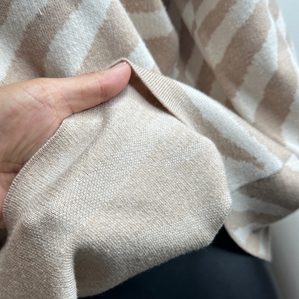 Tahari Tan And Cream Zebra Print Turtleneck Sweat… - image 3